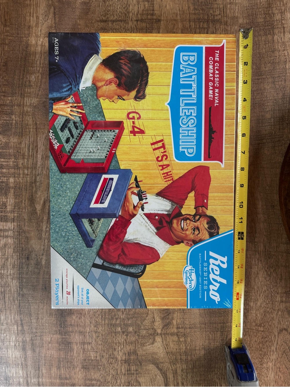 Hasbro Battleship Retro Series Board Game - Red/Blue